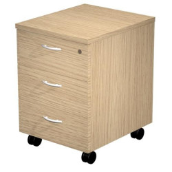 (60021-C) ARTEXPORT CAJONERA PRESTO 3 CAJONES C/RUEDAS GUÍAS METÁLICAS CERRADURA ROBLE -DESMONTADO-