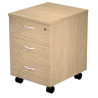 (60021-C) ARTEXPORT CAJONERA PRESTO 3 CAJONES C/RUEDAS GUÍAS METÁLICAS CERRADURA ROBLE -DESMONTADO-