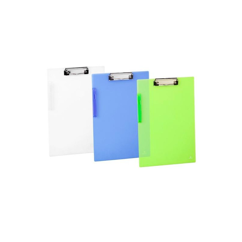 (2222KG51) CARCHIVO CARPETA CON PINZA ALAMBRE SUPERIOR 24X35CM CANGURO PP VERDE TRANSLÚCIDO