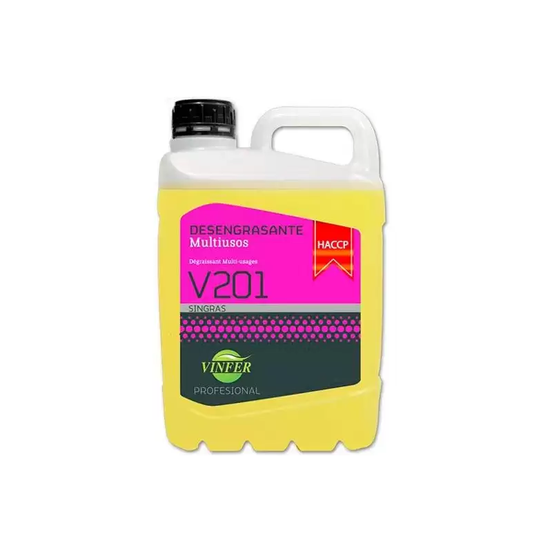 (L331G15001) VINFER LIMPIADOR V201 DESENGRASANTE MULTIUSOS AMARILLO -GARRAFA 5L-