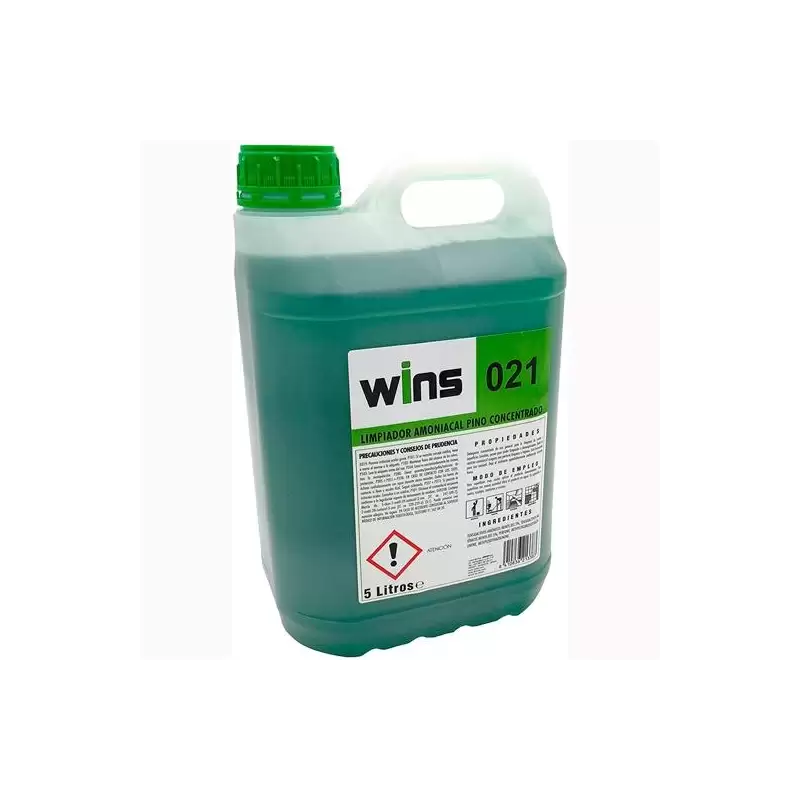(WINS021) VINFER LIMPIADOR AMONIACAL PINO CONCENTRADO WINS 021 VERDE -GARRAFA 5L-