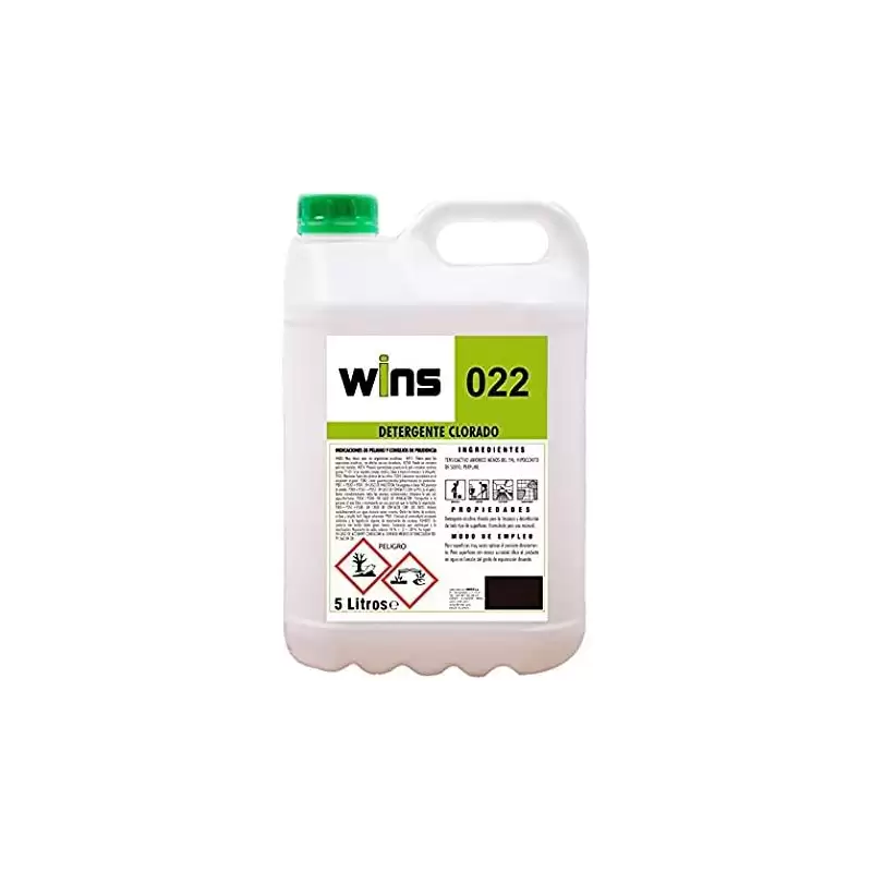 (WINS022) VINFER DETERGENTE ALCALINO CLORADO WINS 022 GARRAFA 5L INCOLORO
