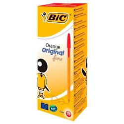 (8099241) BIC BOLÍGRAFO NARANJA ORIGINAL FINE ROJO CAJA 20 UD