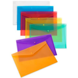 (342K19) CARCHIVO SOBRE FOLIO C/BROCHE PP TRANSLÚCIDO 200 MICRAS AMARILLO