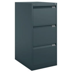 (1633A-AV1) BISLEY ARCHIVADOR METÁLICO BS1633 PREMIUM 3 CAJONES FOLIO CARPETAS COLGANTES MULTIFORMATO FONDO 62CM ANTRACITA