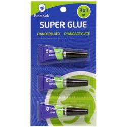 (317015) BISMARK PEGAMENTO INSTANTÁNEO SUPER-GLUE 1GR BLISTER 3 UD