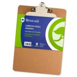 (317809) BISMARK CARPETA CON PINZA SUPERIOR FOLIO BASE DE MADERA