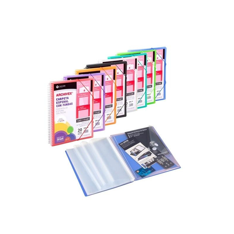 (53033002) CARCHIVO ARCHIVEX-STAR CANGURO PERSONALIZABLE A4 CON 30 FUNDAS PP ESPIRAL INCOLORO