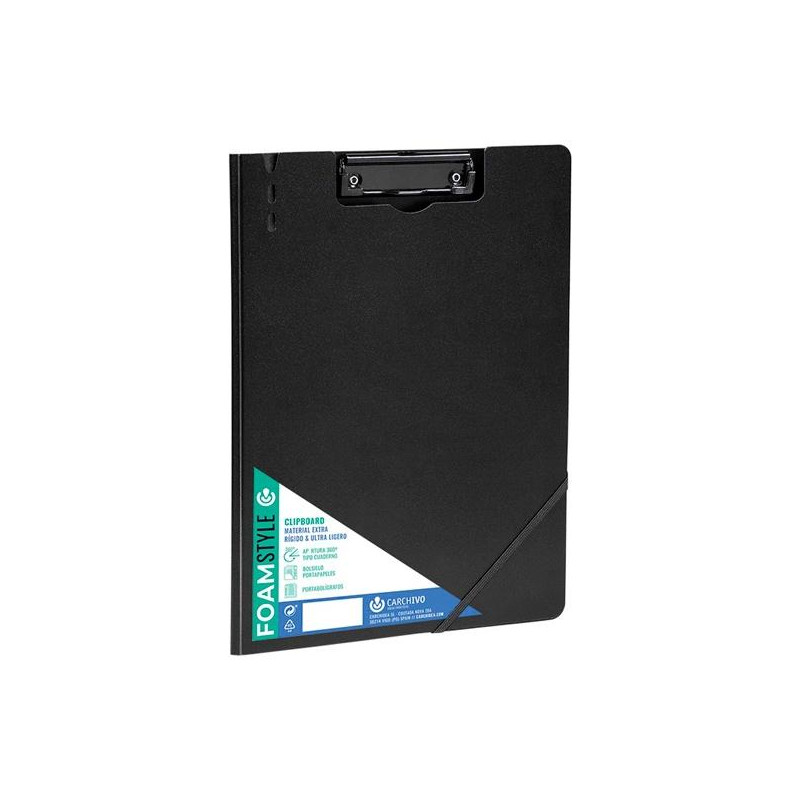 (63040106) CARCHIVO CARPETA CON PINZA FOAM STYLE A4 C/GOMA NEGRO
