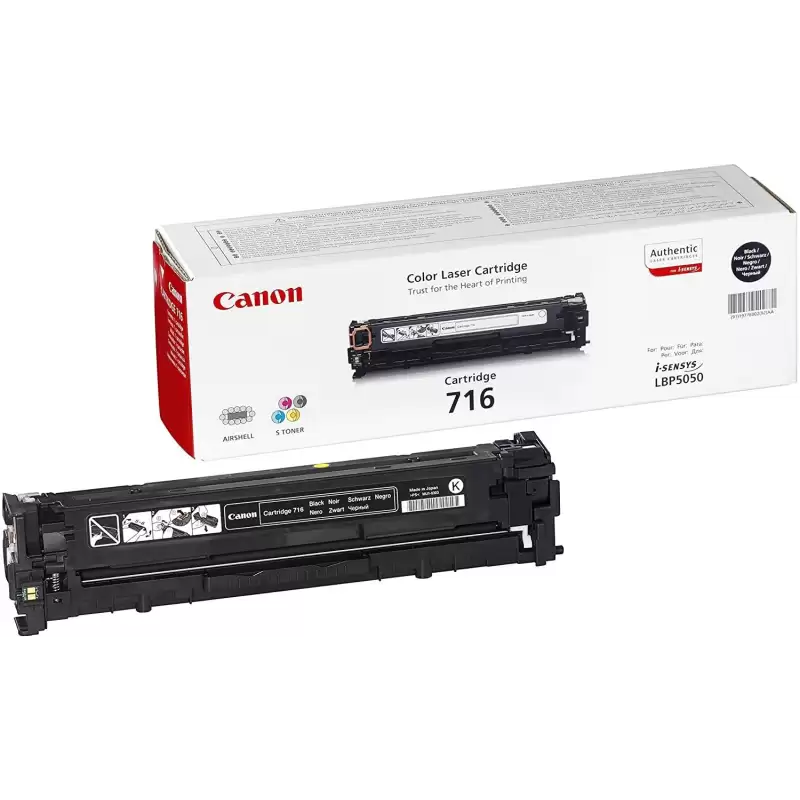 (1980B002AA) CANON TONER NEGRO LBP 5050/5050N - MF 8030/8050 - CN 800CW - CRG 716BK