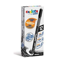(4303901) CARIOCA BOLÍGRAFO OOPS MONOCOLOR NEGRO CAJA 12 UD