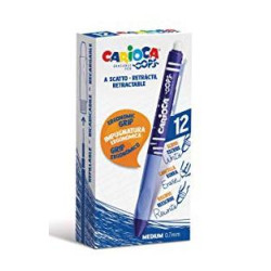 (4304302) CARIOCA BOLÍGRAFO TINTA BORRABLE OOPS RETRÁCTIL MONOCOLOR AZUL CAJA 12 UD