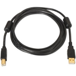 (A101-0011) AISENS CABLE USB 2.0 IMPRESORA ALTA CALIDAD CON FERRITA TIPO A/M - B/M NEGRO 5