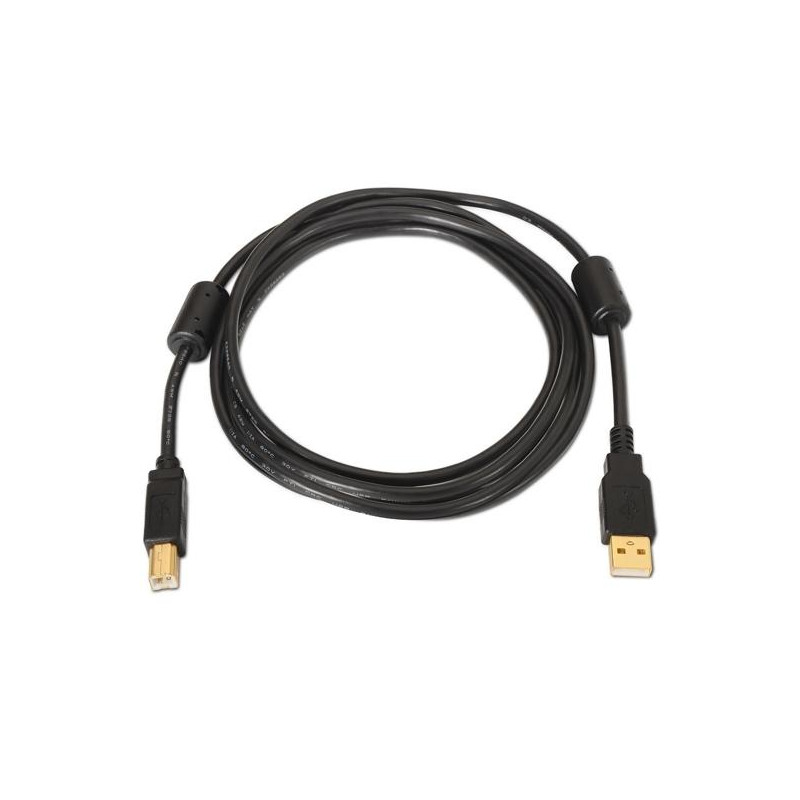 (A101-0011) AISENS CABLE USB 2.0 IMPRESORA ALTA CALIDAD CON FERRITA TIPO A/M - B/M NEGRO 5