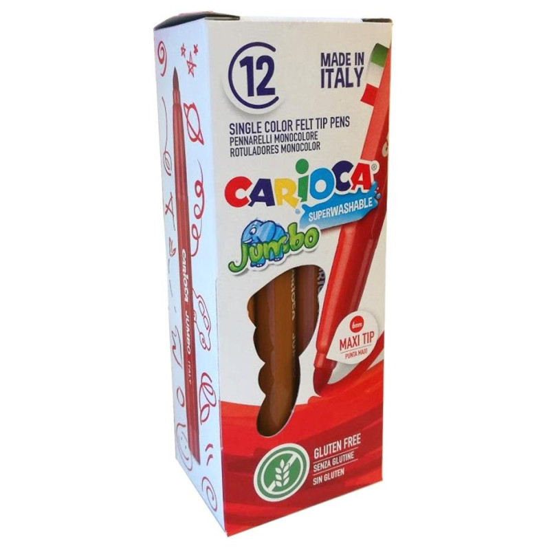(4013006) CARIOCA ROTULADOR JUMBO PUNTA MAXI MARRÓN CAJA 12 UD