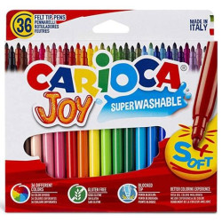(40556) CARIOCA ROTULADOR JOY PUNTA FINA COLORES SURTIDOS ESTUCHE 36 UD