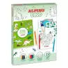 (AD000001) ALPINO SET CREATIVO DECOR DINO 14 ROTULADORES + 18 ILUSTRACIONES + PEGATINAS