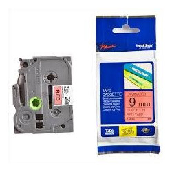 (TZE421) BROTHER CINTA ROTULADORA LAMINADA TEXTO NEGRO SOBRE ROJO - 9MMX8M