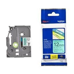 (TZE731) BROTHER CINTA ROTULADORA LAMINADA TEXTO NEGRO SOBRE VERDE - 12MMX8M