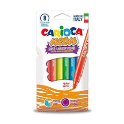 (42785) CARIOCA ROTULADORES NEÓN COLORES SURTIDOS ESTUCHE 8 UD