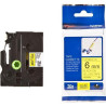 (TZEFX611) BROTHER CINTA ROTULADORA LAMINADA FLEXIBLE TEXTO NEGRO SOBRE AMARILLO - 6MMX8M