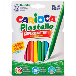 (42711) CARIOCA PLASTICERAS RESISTENTES PLASTELLO ESTUCHE 12 C/SURTIDOS