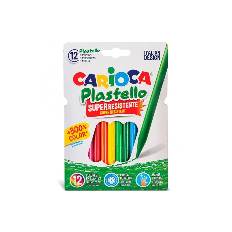 (42711) CARIOCA PLASTICERAS RESISTENTES PLASTELLO ESTUCHE 12 C/SURTIDOS