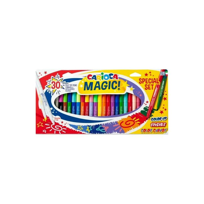 (43183) CARIOCA ROTULADORES MÁGICOS COLORES SURTIDOS ESTUCHE 30 UD