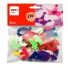 (18243) APLI FORMAS FIELTRO LETRAS ADHESIVOS 30MM COLORES SURTIDOS -52U-