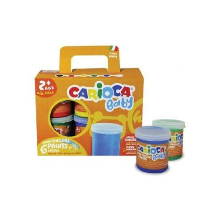 (KO032) CARIOCA TÉMPERA 100GR / 80ML LAVABLE COLORES - CAJA DE 6