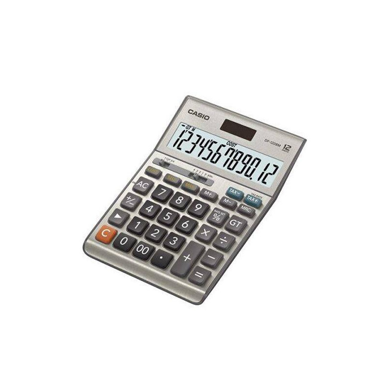 (DF-120BM) CASIO CALCULADORA DE OFICINA SOBREMESA DF-120BM 12 DÍGITOS GRIS