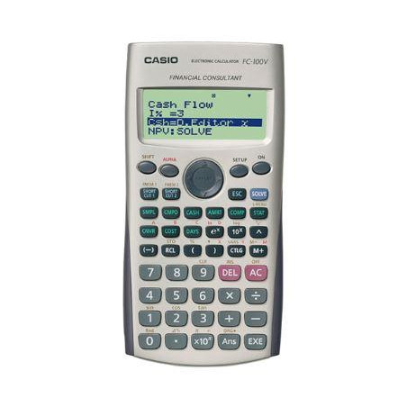(FC-100V) CASIO CALCULADORA CIENTÍFICA FC-100V PILAS PROGRAMABLE 4 LÍNEAS LCD 10+2 Y 15 DÍGITOS GRIS