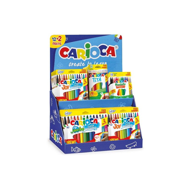 (54225) CARIOCA EXPOSITOR PROMOCIÓN ESPECIAL PACK 12+2 GRATIS