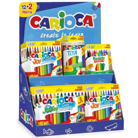 (54225) CARIOCA EXPOSITOR PROMOCIÓN ESPECIAL PACK 12+2 GRATIS