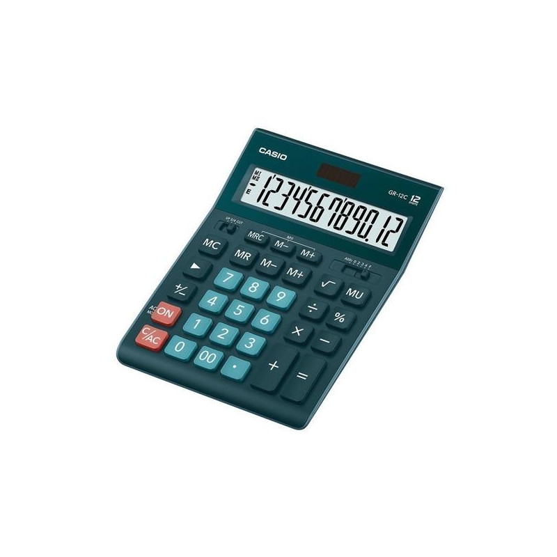 (GR-12C-DG) CASIO CALCULADORA DE OFICINA SOBREMESA 12 DÍGITOS VERDE OSCURO