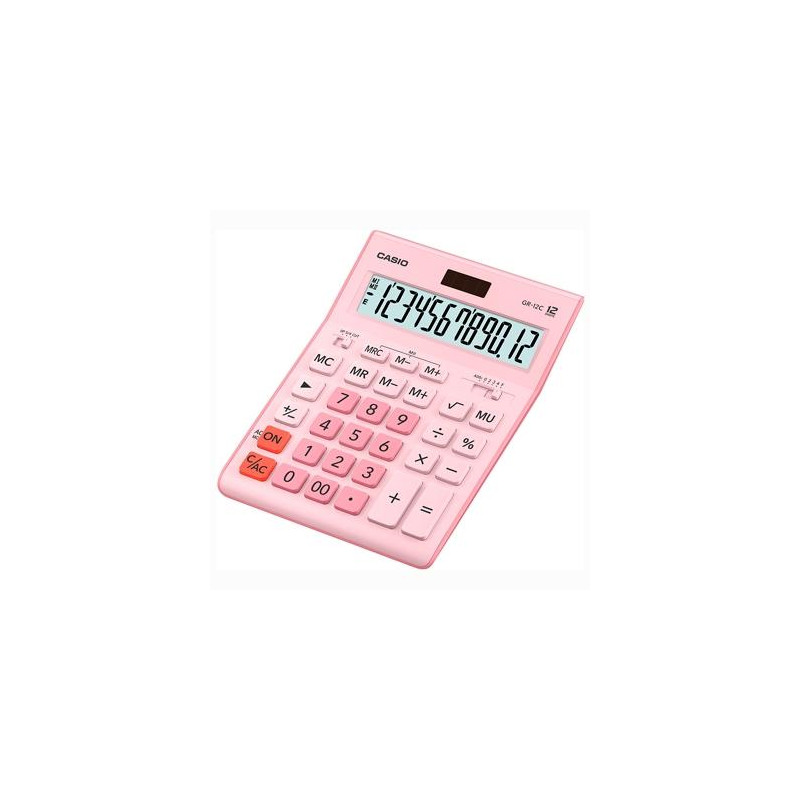 (GR-12C-PK) CASIO CALCULADORA DE OFICINA SOBREMESA 12 DÍGITOS ROSA