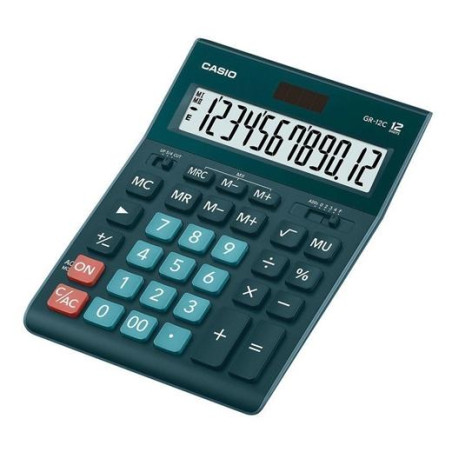 (GR-12C-DG) CASIO CALCULADORA DE OFICINA SOBREMESA 12 DÍGITOS VERDE OSCURO