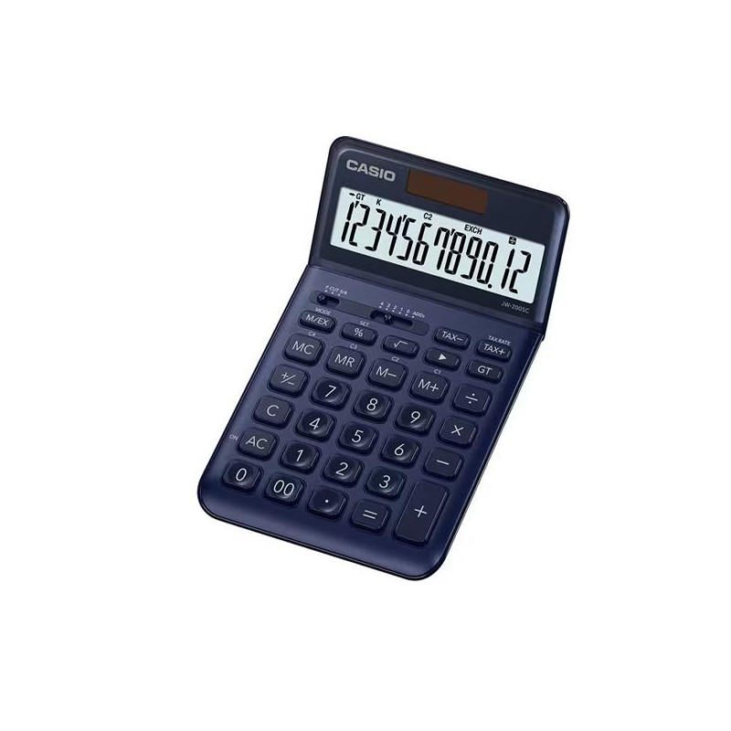 (JW-200SC-NY) CASIO CALCULADORA DE OFICINA SOBREMESA 12 DÍGITOS AZUL MARINO
