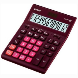 (GR-12C-WR) CASIO CALCULADORA DE OFICINA SOBREMESA 12 DÍGITOS GRANATE