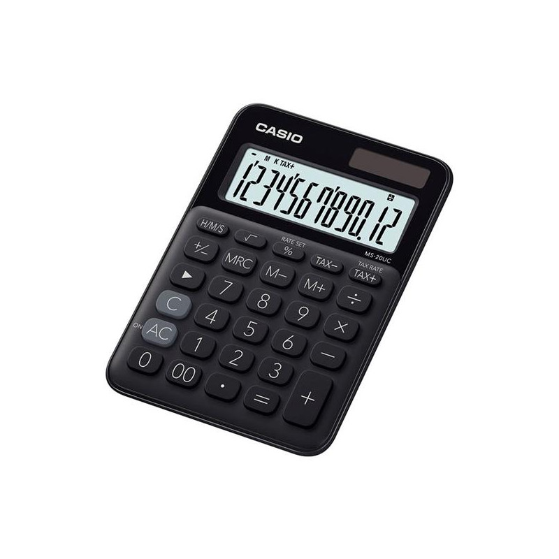 (MS-20UC-BK) CASIO CALCULADORA DE OFICINA SOBREMESA NEGRO 12 DÍGITOS MS-20UC