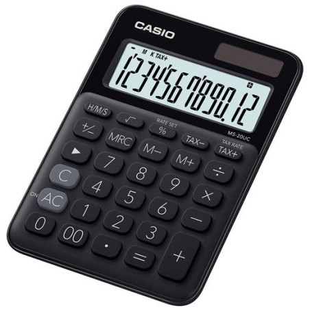 (MS-20UC-BK) CASIO CALCULADORA DE OFICINA SOBREMESA NEGRO 12 DÍGITOS MS-20UC