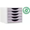 (4005 ML PS) ARCHIVO 2000 MÓDULO ORGANIZADOR ECOGREEN SOBREMESA 5 CAJONES 340X270X260 RECICLADO MALVA PASTEL