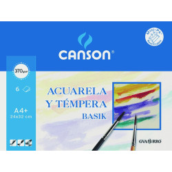 (C200406347) CANSON MINIPACK ACUARELA Y TÉMPERA BASIK 6 HOJAS 24X32CM