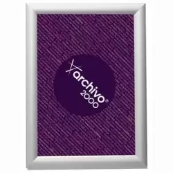 (64003PT) ARCHIVO 2000 EXPOSITOR MURAL CON MARCO MONTABLE DIN A3 VERTICAL / HORIZONTAL 10X330X450 MM PLATA