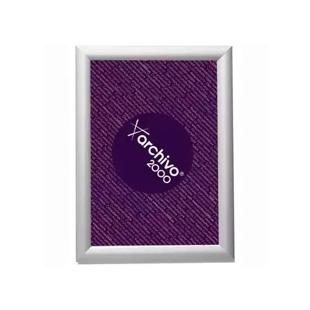 (64003PT) ARCHIVO 2000 EXPOSITOR MURAL CON MARCO MONTABLE DIN A3 VERTICAL / HORIZONTAL 10X330X450 MM PLATA