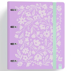 (12457448) CARCHIVO CARPETA ANILLAS 4X35MM CARPEBLOCK 360 C/RECAMBIO 100H 90GR 4 SEPARADORES PP RÍGIDO FOAM VIOLETA