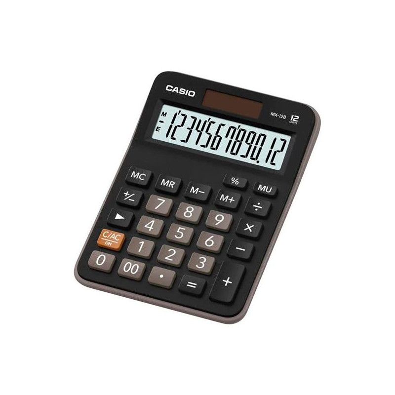 (MX-12B) CASIO CALCULADORA DE OFICINA SOBREMESA 12 DÍGITOS NEGRO MX-12B