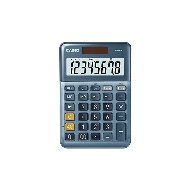 (MS-80E) CASIO CALCULADORA DE OFICINA SOBREMESA AZUL MS-80E