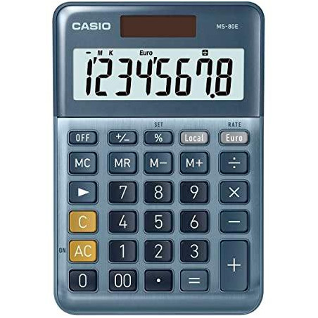 (MS-80E) CASIO CALCULADORA DE OFICINA SOBREMESA AZUL MS-80E