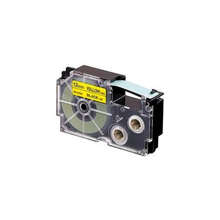 (XR-12YW1) CASIO CINTA PARA ETIQUETADORA 8M X 12MM NEGRO/AMARILLO